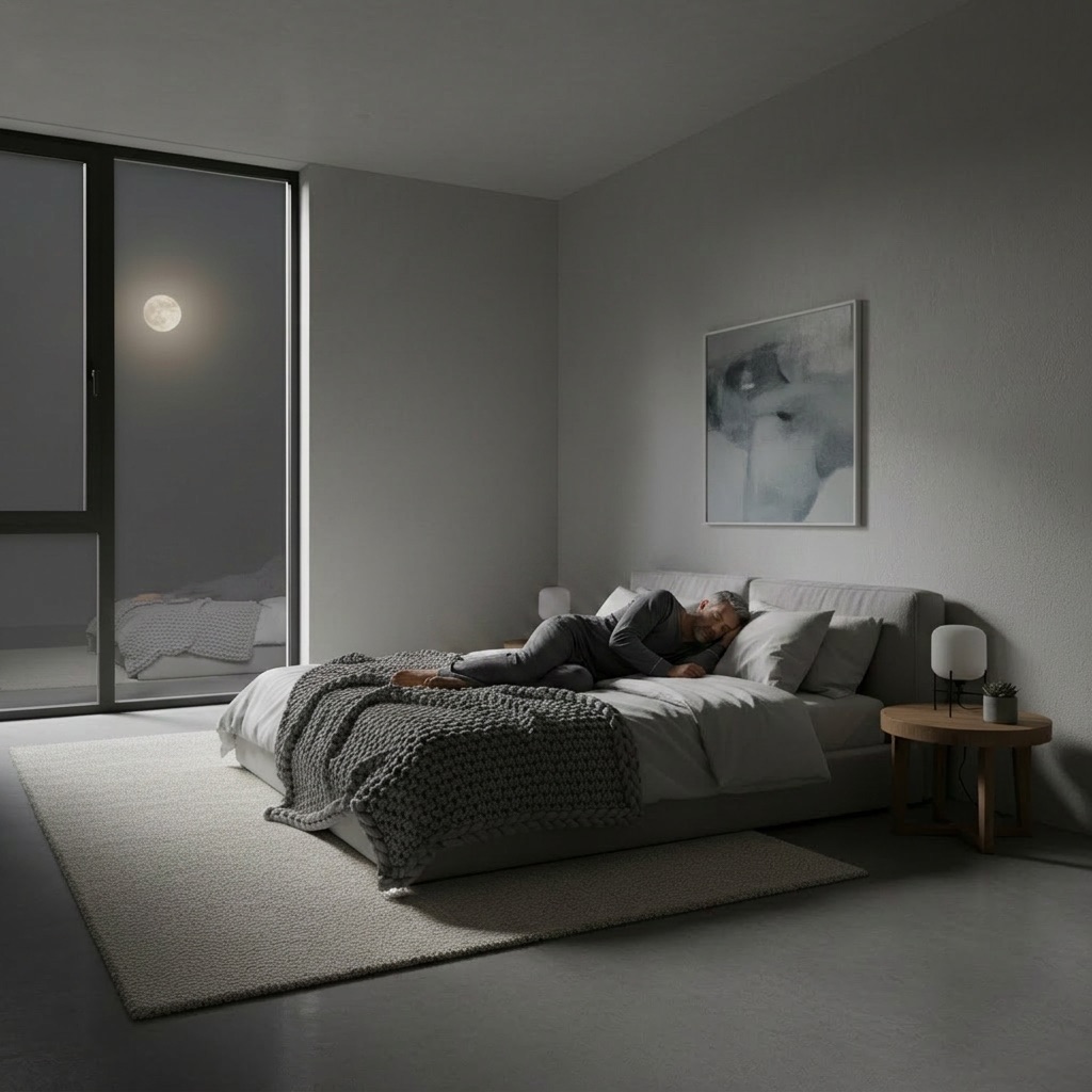 Patient resting in a comfortable hospital room